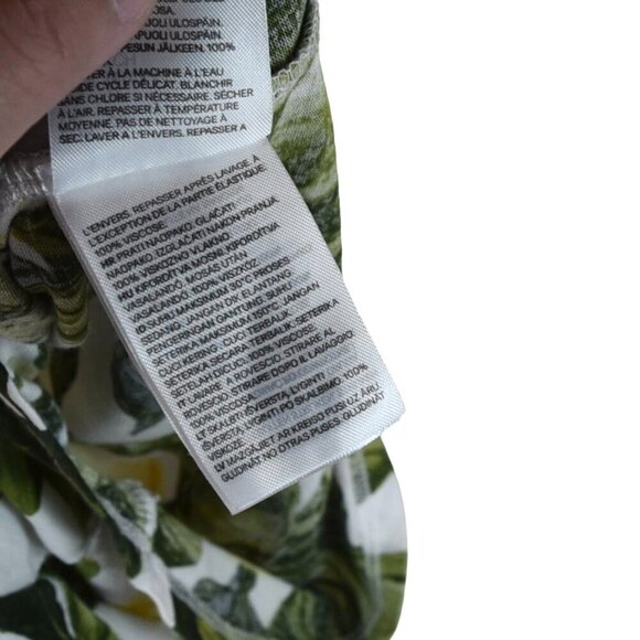 H&M Lemon Print Button Front Romper Size XS Summer Fruit Aesthetic - Picture 4 of 7